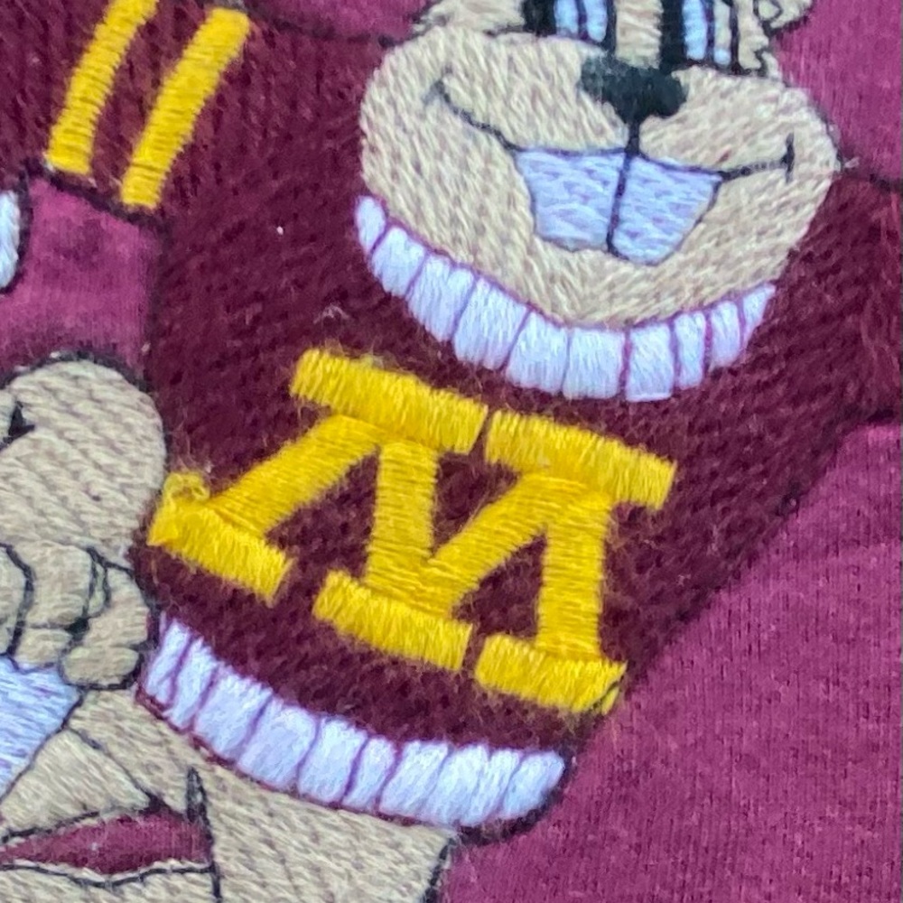 Rare! HTF! Embroidered Goldy Vintage 90’s Minnesota Golden Gophers Sweatshirt - Picture 2 of 8
